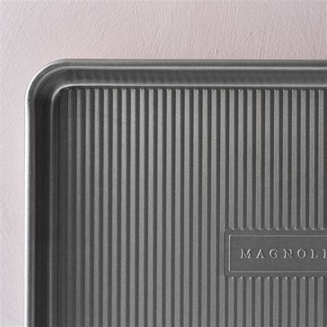 magnolia metal bread box|magnolia baking sheets.